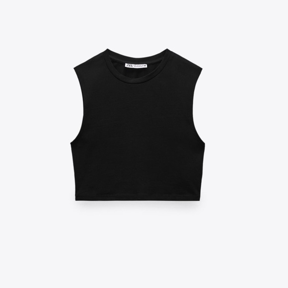 💟ZARA FITTED CROPPED T-SHIRT
BLACK - Picture 1 of 3